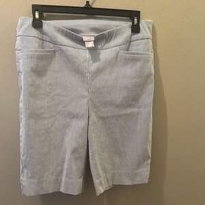 Chico's Blue Bermuda Shorts Casual Comfort